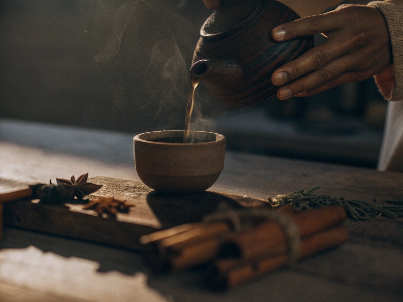 Ayurvedisches Tee-Ritual — Kontaktieren Sie uns für Fragen zu Ayurveda in Hamburg